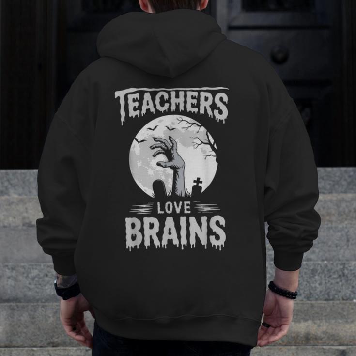 Halloween Teacher Tshirts Zombie Teachers Love Brains Men Zip Up Hoodie Back Print, funny design Halloween Teacher Tshirts Zombie Teachers Love Brains Men Zip Up Hoodie Back Print, funny design