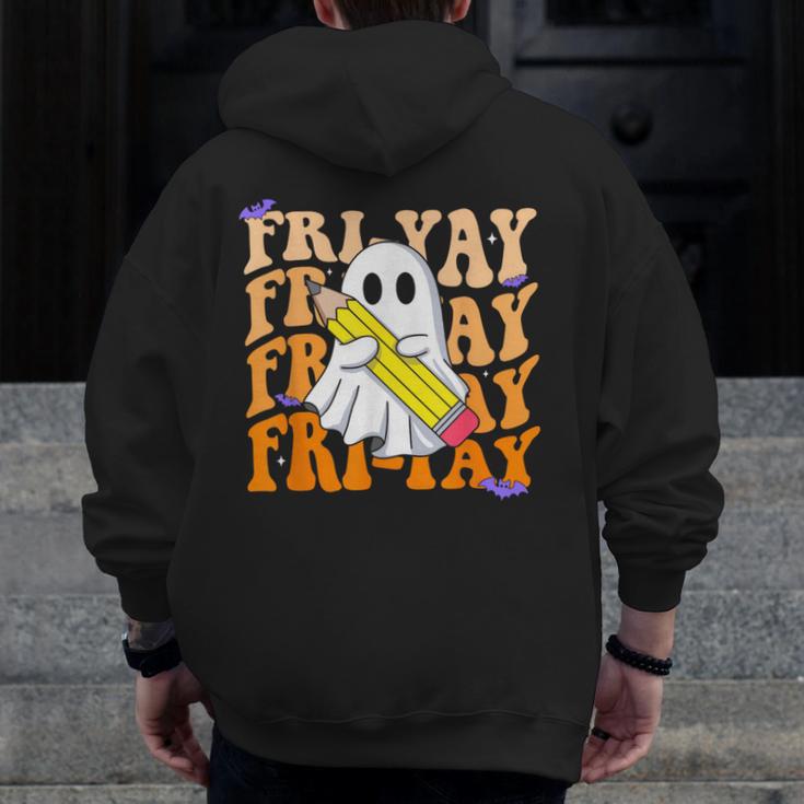 Happy Fri-Yay Friday Lovers Groovy Teacher Life Halloween Men Zip Up Hoodie Back Print, Groovy Teacher Gifts, funny design Happy Fri-Yay Friday Lovers Groovy Teacher Life Halloween Men Zip Up Hoodie Back Print, Groovy Teacher Gifts, funny design