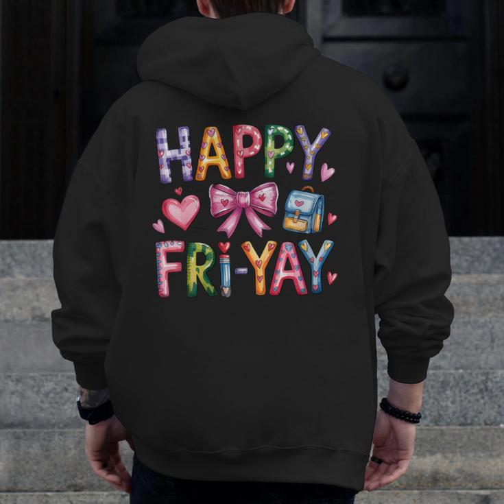 Happy Fri-Yay Teacher Fry Yay Friday Weekend Cute Fri-Yay Men Zip Up Hoodie Back Print, funny design Happy Fri-Yay Teacher Fry Yay Friday Weekend Cute Fri-Yay Men Zip Up Hoodie Back Print, funny design