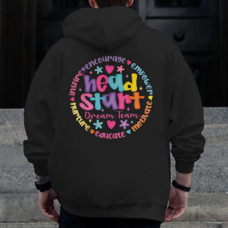 Head Start Dream Team Squad Teacher Headstart Back To School Men Zip Up Hoodie Back Print, funny design Head Start Dream Team Squad Teacher Headstart Back To School Men Zip Up Hoodie Back Print, funny design