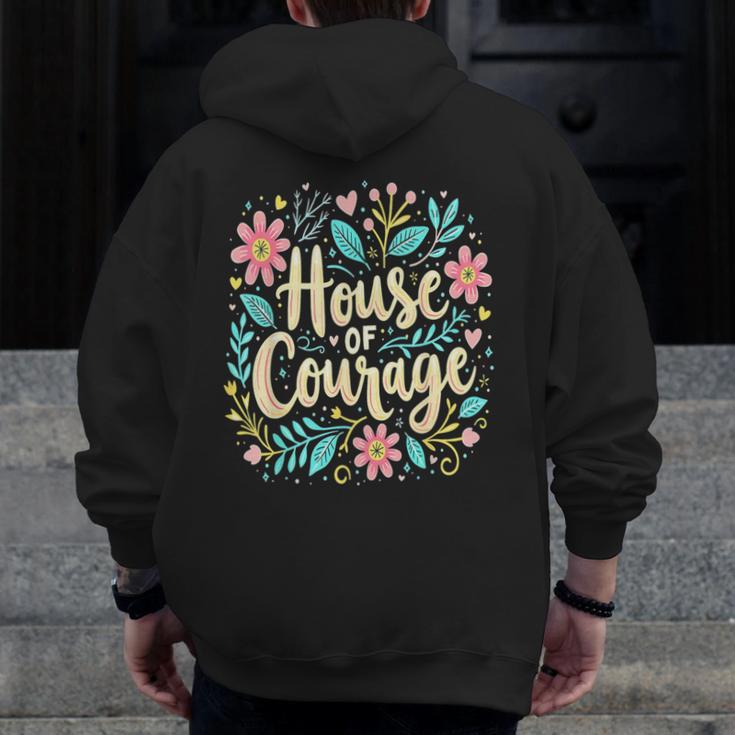 House Of Courage Flowers RCA School Teacher Student Tee Men Zip Up Hoodie Back Print, funny design House Of Courage Flowers RCA School Teacher Student Tee Men Zip Up Hoodie Back Print, funny design