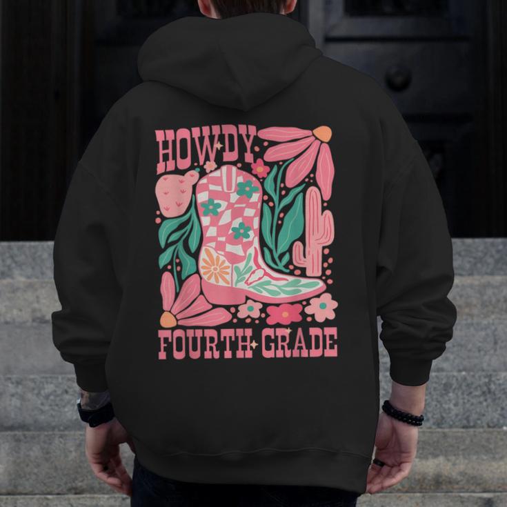 Howdy Fourth Grade Western 4th Grade Teacher Cowboy Cowgirl Men Zip Up Hoodie Back Print, 4th Grade Teacher Gifts, funny design Howdy Fourth Grade Western 4th Grade Teacher Cowboy Cowgirl Men Zip Up Hoodie Back Print, 4th Grade Teacher Gifts, funny design