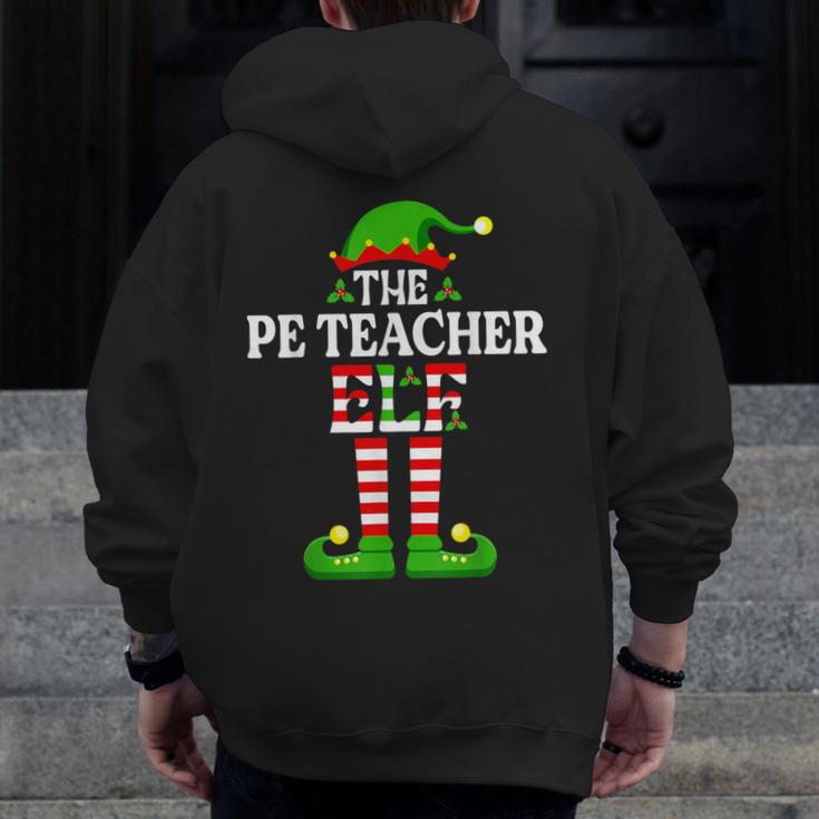 I'm The PE Teacher Elf Christmas Family Matching Men Zip Up Hoodie Back Print, Pe Teacher Gifts, funny design I'm The PE Teacher Elf Christmas Family Matching Men Zip Up Hoodie Back Print, Pe Teacher Gifts, funny design