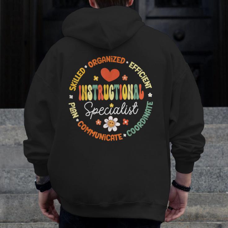 Instructional Specialist School Cute Academic Teacher Men Zip Up Hoodie Back Print, funny design Instructional Specialist School Cute Academic Teacher Men Zip Up Hoodie Back Print, funny design