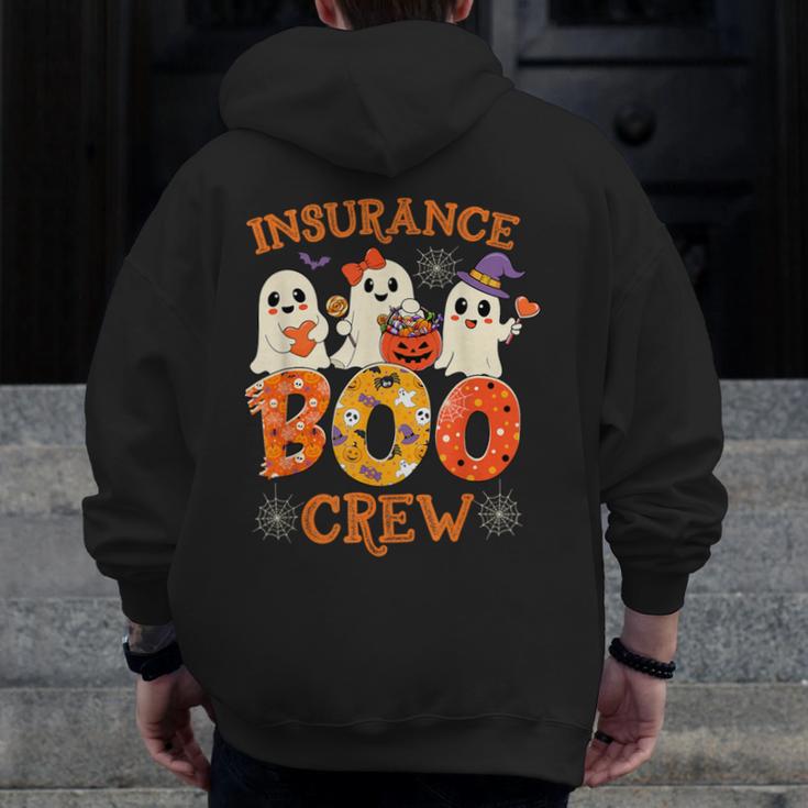 Insurance Boo Crew Halloween Spooky Costume Teacher Men Zip Up Hoodie Back Print, funny design Insurance Boo Crew Halloween Spooky Costume Teacher Men Zip Up Hoodie Back Print, funny design
