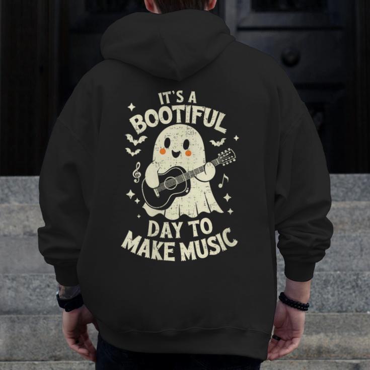 It's A Bootiful Day To Make Music Halloween Music Teacher Men Zip Up Hoodie Back Print, funny design It's A Bootiful Day To Make Music Halloween Music Teacher Men Zip Up Hoodie Back Print, funny design