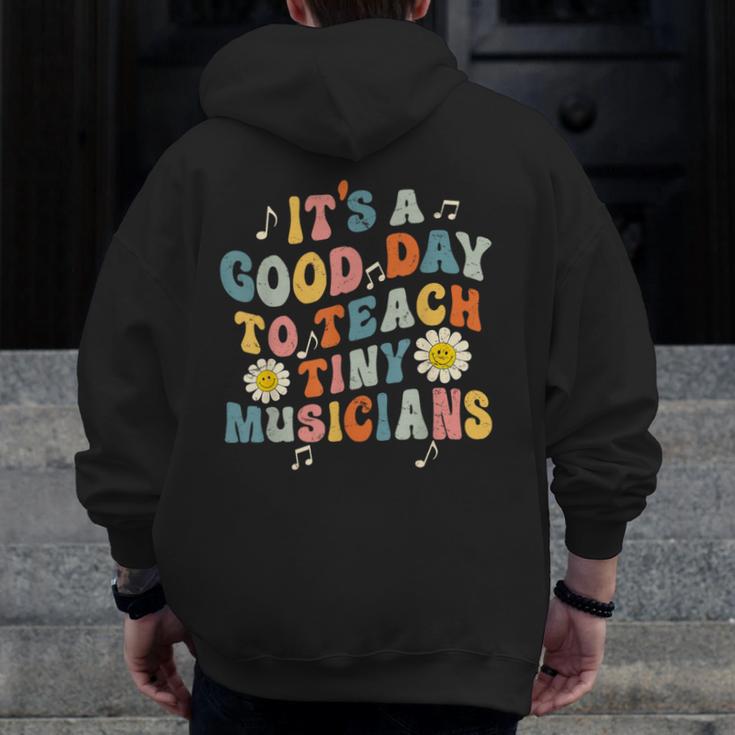 Its A Good Day To Teach Tiny Musicians Music Teacher Flower Men Zip Up Hoodie Back Print, funny design Its A Good Day To Teach Tiny Musicians Music Teacher Flower Men Zip Up Hoodie Back Print, funny design