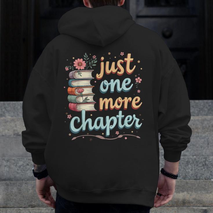 Just One More Chapter Book Reading Floral Teacher Book Lover Men Zip Up Hoodie Back Print, funny design Just One More Chapter Book Reading Floral Teacher Book Lover Men Zip Up Hoodie Back Print, funny design