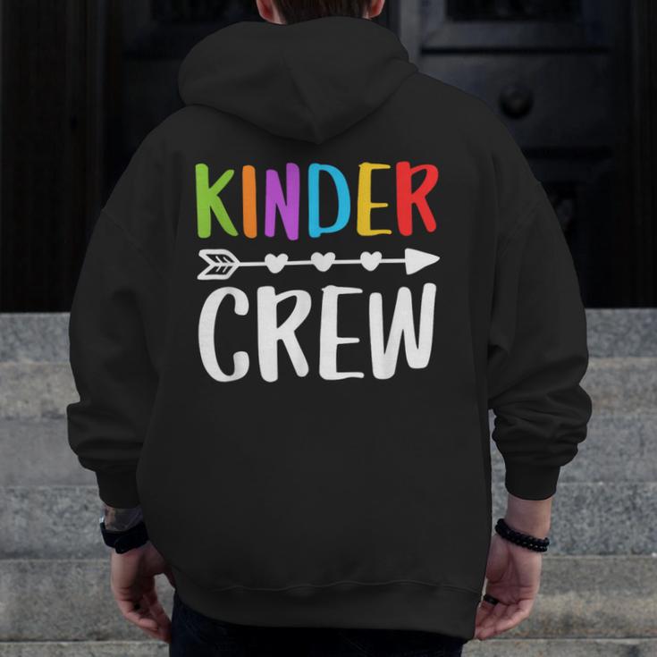 Kinder Crew Shirt Kindergarten Boy Girl Student Teacher Men Zip Up Hoodie Back Print, funny design Kinder Crew Shirt Kindergarten Boy Girl Student Teacher Men Zip Up Hoodie Back Print, funny design
