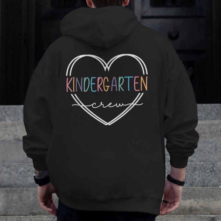 Kindergarten Crew Kinder Crew Teacher Squad Team Preschool Men Zip Up Hoodie Back Print, funny design Kindergarten Crew Kinder Crew Teacher Squad Team Preschool Men Zip Up Hoodie Back Print, funny design