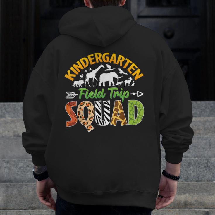 Kindergarten Zoo Field Trip Squad Matching Teacher Students Men Zip Up Hoodie Back Print, funny design Kindergarten Zoo Field Trip Squad Matching Teacher Students Men Zip Up Hoodie Back Print, funny design