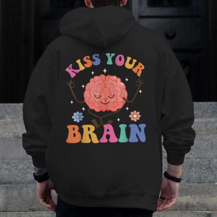 Kiss Your Brain Sped Teacher Appreciation Back To School Kid Men Zip Up Hoodie Back Print, funny design Kiss Your Brain Sped Teacher Appreciation Back To School Kid Men Zip Up Hoodie Back Print, funny design