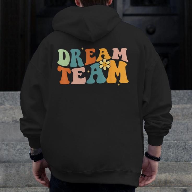 Last Day Of School Back To School Dream-Team Teacher Kids Men Zip Up Hoodie Back Print, funny design Last Day Of School Back To School Dream-Team Teacher Kids Men Zip Up Hoodie Back Print, funny design