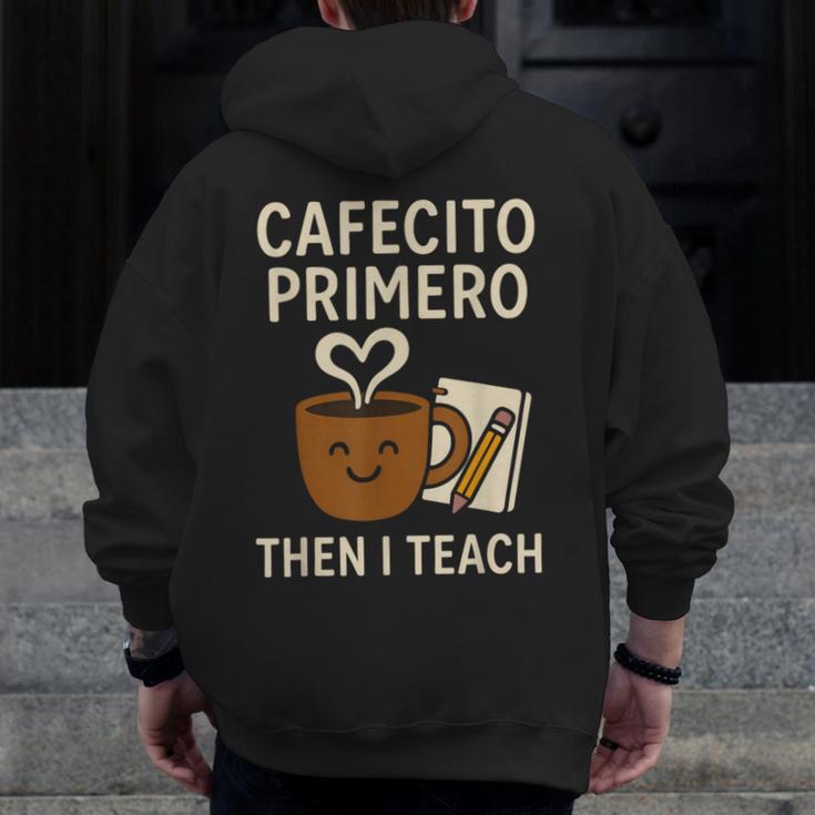 Latina Teacher Bilingual Educator Spanish Heritage Empower Men Zip Up Hoodie Back Print, funny design Latina Teacher Bilingual Educator Spanish Heritage Empower Men Zip Up Hoodie Back Print, funny design