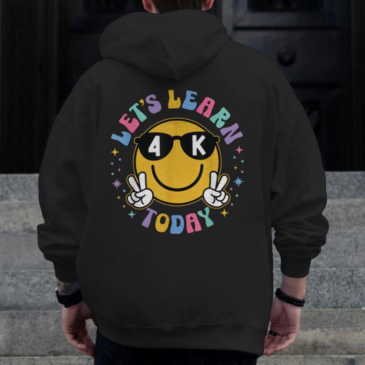 Lets Learn Today Shirt Smile Face 4K Teacher Back To School Men Zip Up Hoodie Back Print, funny design Lets Learn Today Shirt Smile Face 4K Teacher Back To School Men Zip Up Hoodie Back Print, funny design