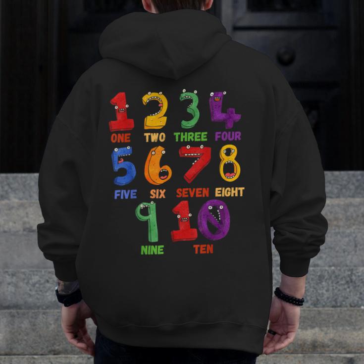 Learning Math Numbers Counting Back To School Teacher For Men Women Girls Kids Men Zip Up Hoodie Back Print, funny design Learning Math Numbers Counting Back To School Teacher For Men Women Girls Kids Men Zip Up Hoodie Back Print, funny design
