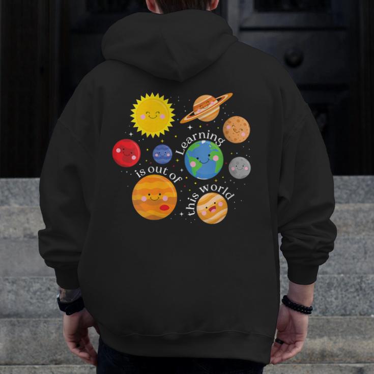 Learning Is Out Of This World Science Teacher Planets Men Zip Up Hoodie Back Print, Science Teacher Gifts, funny design Learning Is Out Of This World Science Teacher Planets Men Zip Up Hoodie Back Print, Science Teacher Gifts, funny design