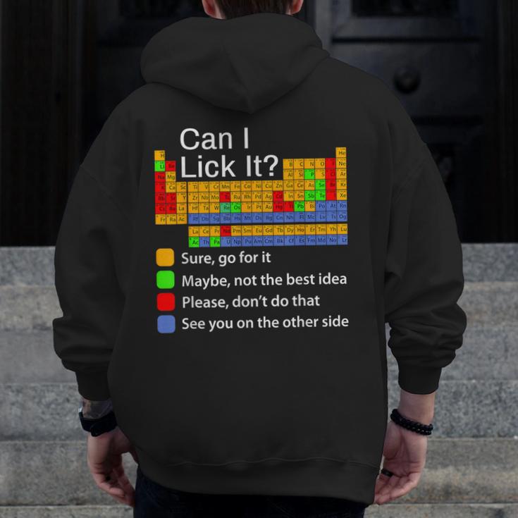 Can I Lick It Periodic Table Chemistry Teachers Men Zip Up Hoodie Back Print, funny design Can I Lick It Periodic Table Chemistry Teachers Men Zip Up Hoodie Back Print, funny design