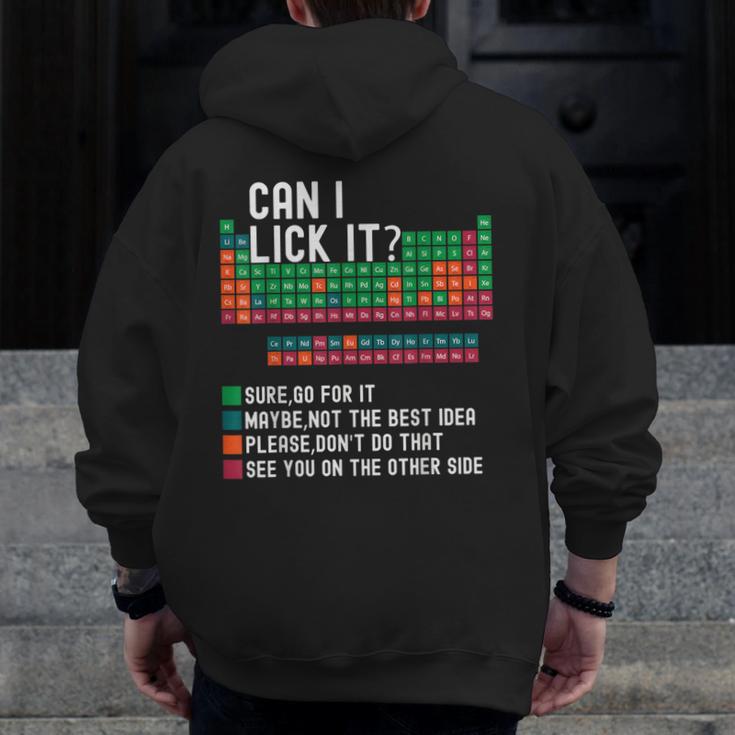 Can I Lick It Periodic Table Science Teacher Chemistry Men Zip Up Hoodie Back Print, Science Teacher Gifts, funny design Can I Lick It Periodic Table Science Teacher Chemistry Men Zip Up Hoodie Back Print, Science Teacher Gifts, funny design