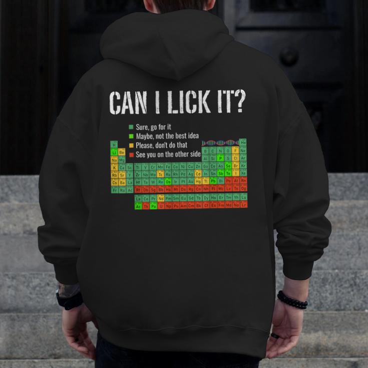 Can I Lick It Periodic Table Science Teacher Student Men Zip Up Hoodie Back Print, Science Teacher Gifts, funny design Can I Lick It Periodic Table Science Teacher Student Men Zip Up Hoodie Back Print, Science Teacher Gifts, funny design