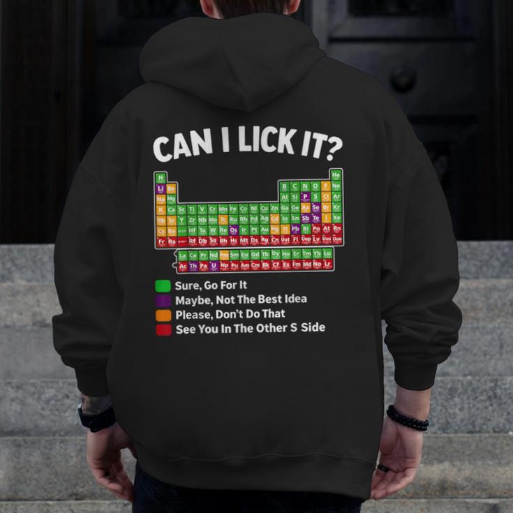 Can I Lick It Periodic Table Shirt Science Chemistry Teacher Men Zip Up Hoodie Back Print, Science Teacher Gifts, funny design Can I Lick It Periodic Table Shirt Science Chemistry Teacher Men Zip Up Hoodie Back Print, Science Teacher Gifts, funny design