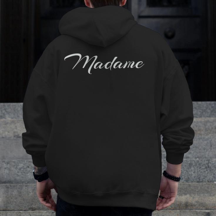 Madame French Teachers T-Shirt Men Zip Up Hoodie Back Print, funny design Madame French Teachers T-Shirt Men Zip Up Hoodie Back Print, funny design