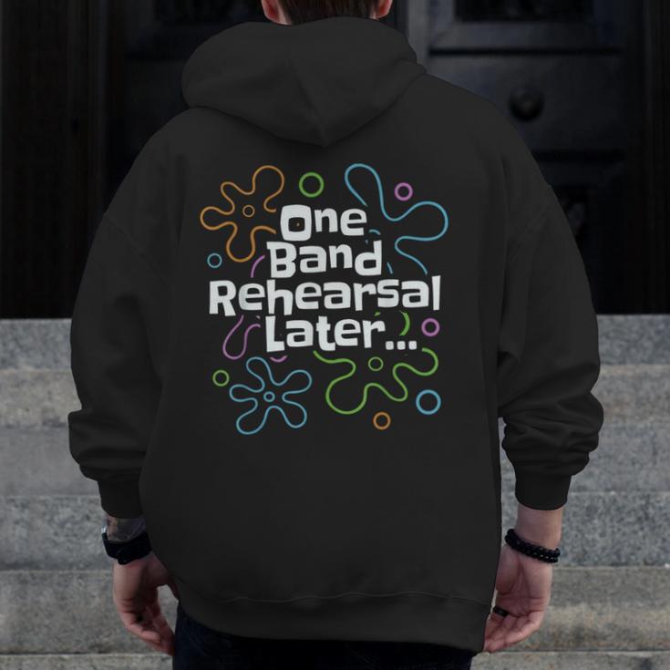 Marching Band Director Music Teacher Men Zip Up Hoodie Back Print, funny design
