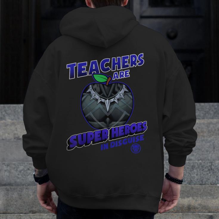 Marvel Teachers Are Super Heroes In Disguise Panther Men Zip Up Hoodie Back Print, funny design Marvel Teachers Are Super Heroes In Disguise Panther Men Zip Up Hoodie Back Print, funny design