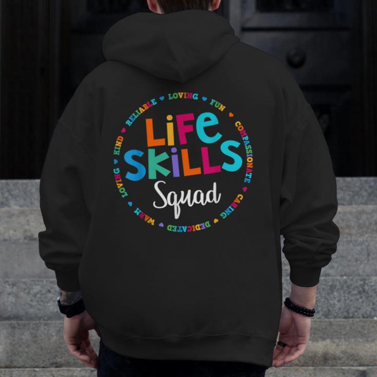 Matching Life Skills Squad Teacher Special Ed SPED Team Crew Men Zip Up Hoodie Back Print, funny design Matching Life Skills Squad Teacher Special Ed SPED Team Crew Men Zip Up Hoodie Back Print, funny design