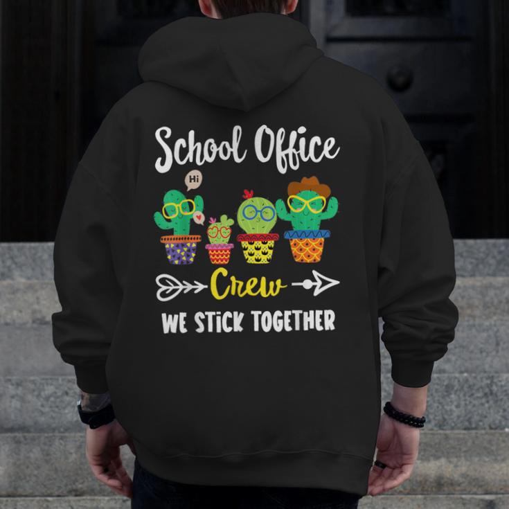 Matching Teacher Back To School School Office Crew Cactus Team School Office Squad Men Zip Up Hoodie Back Print, funny design Matching Teacher Back To School School Office Crew Cactus Team School Office Squad Men Zip Up Hoodie Back Print, funny design
