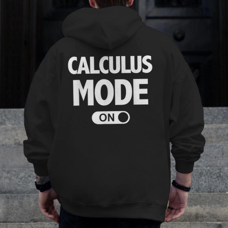 Math Calculus Mode On Teacher T-Shirt Men Zip Up Hoodie Back Print, funny design