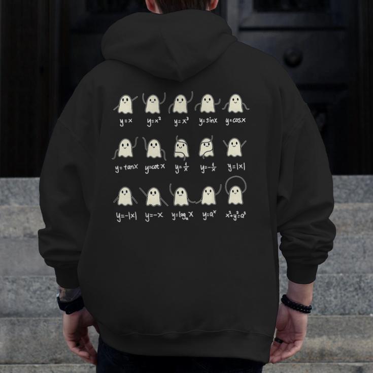 Math Dance Ghost Halloween Spooky Cute Ghost Math Teacher Men Zip Up Hoodie Back Print, funny design Math Dance Ghost Halloween Spooky Cute Ghost Math Teacher Men Zip Up Hoodie Back Print, funny design