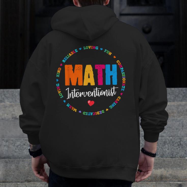 Math Interventionist Teacher Coach Squad Mathematics STEM Men Zip Up Hoodie Back Print, funny design Math Interventionist Teacher Coach Squad Mathematics STEM Men Zip Up Hoodie Back Print, funny design
