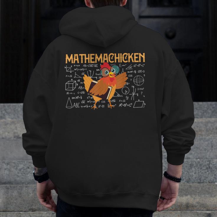 Math Nerd The Mathemachicken a Math Teacher Men Zip Up Hoodie Back Print, funny design Math Nerd The Mathemachicken a Math Teacher Men Zip Up Hoodie Back Print, funny design