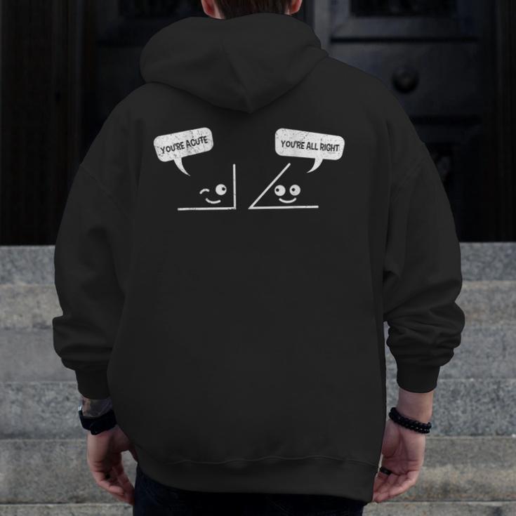 Math Saying You Are Acute Algebra Maths Teacher For Men Women Men Zip Up Hoodie Back Print, funny design Math Saying You Are Acute Algebra Maths Teacher For Men Women Men Zip Up Hoodie Back Print, funny design