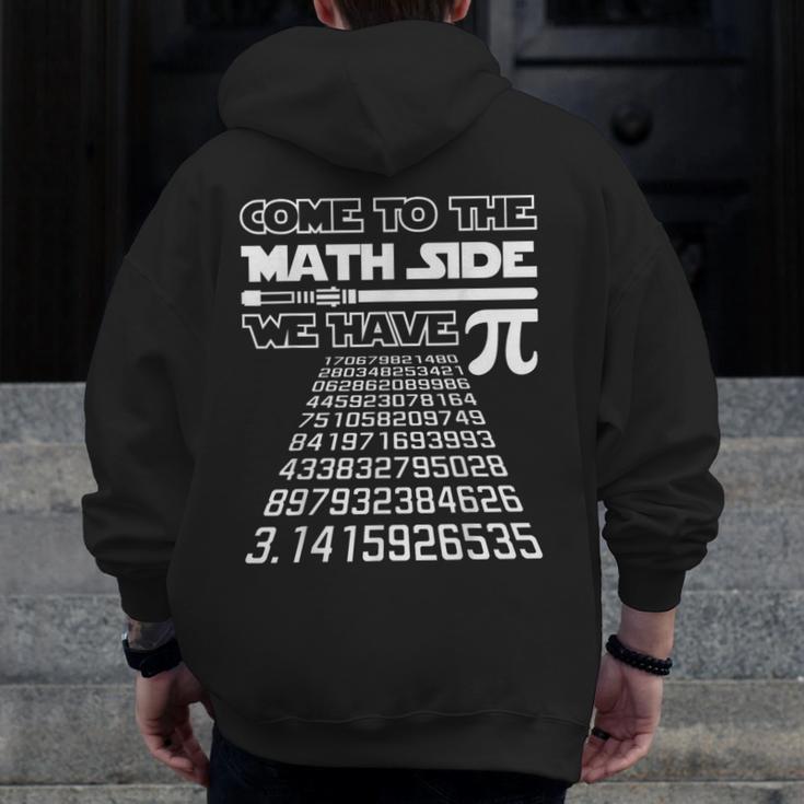 Come To The Math Side We Have Pie Shirt Pi Day Teacher Men Zip Up Hoodie Back Print, funny design Come To The Math Side We Have Pie Shirt Pi Day Teacher Men Zip Up Hoodie Back Print, funny design