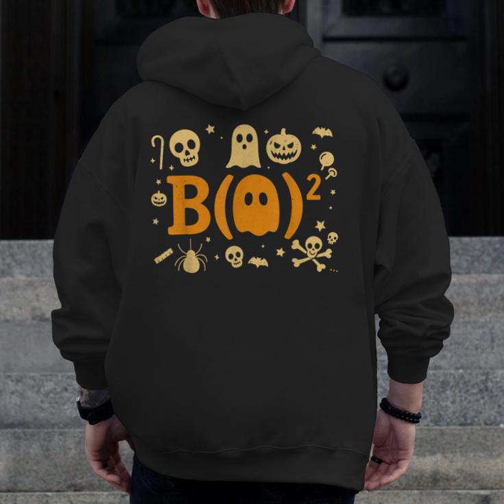 Math Teacher Ghost Shirt Cute Spooky Teacher Halloween Men Zip Up Hoodie Back Print, funny design
