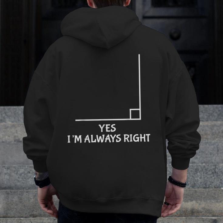 Math Teacher Joke Men Women Fun Best Math Quotes Men Zip Up Hoodie Back Print, funny design
