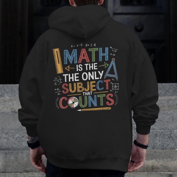 Math Teacher Mathematician Subject Mathematics Joke Men Zip Up Hoodie Back Print, funny design Math Teacher Mathematician Subject Mathematics Joke Men Zip Up Hoodie Back Print, funny design