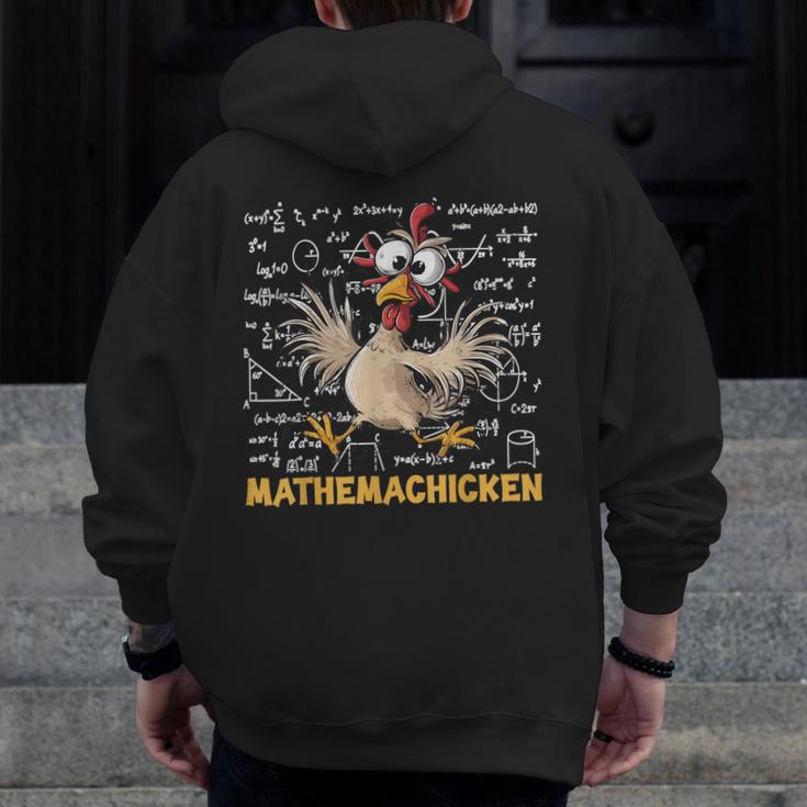 Mathemachicken Chicken Math Teacher Back To School Men Zip Up Hoodie Back Print, funny design Mathemachicken Chicken Math Teacher Back To School Men Zip Up Hoodie Back Print, funny design