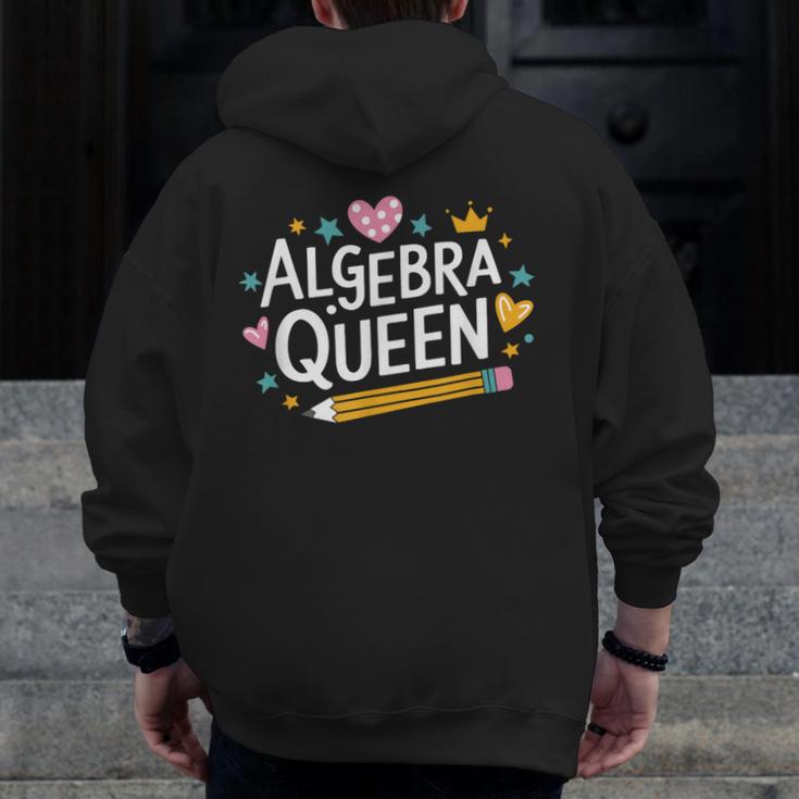 Mathematician And Mathematics Teacher Algebra Queen Men Zip Up Hoodie Back Print, funny design Mathematician And Mathematics Teacher Algebra Queen Men Zip Up Hoodie Back Print, funny design
