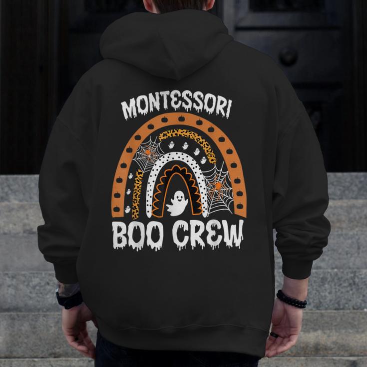 Montessori Teacher Halloween Boo Rainbow Leopard Halloween Men Zip Up Hoodie Back Print, funny design Montessori Teacher Halloween Boo Rainbow Leopard Halloween Men Zip Up Hoodie Back Print, funny design