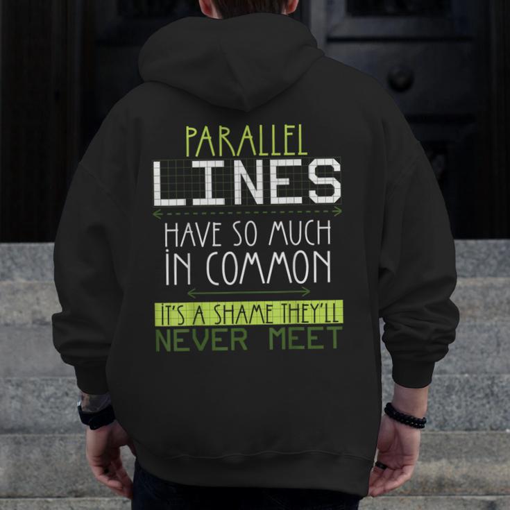 Nerdy Math Lovers Geometry Pun Mathematics Teachers Men Zip Up Hoodie Back Print, funny design