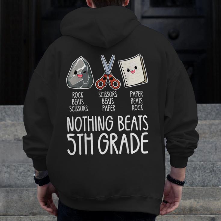 Nothing Beats 5th Grade Back To School Kids Teachers Men Zip Up Hoodie Back Print, funny design Nothing Beats 5th Grade Back To School Kids Teachers Men Zip Up Hoodie Back Print, funny design