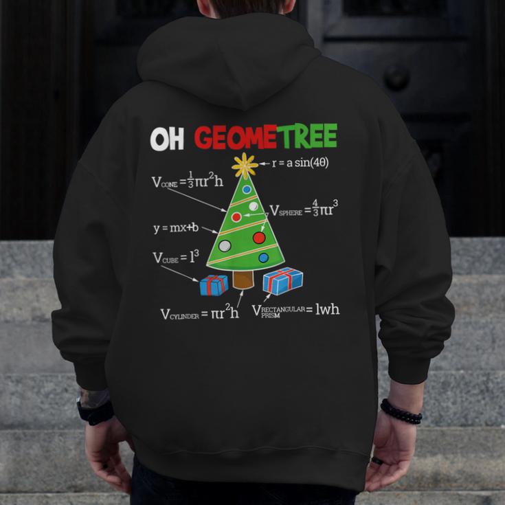 Oh Geometree Christmas Tree Geometry Math Teacher Men Zip Up Hoodie Back Print, funny design Oh Geometree Christmas Tree Geometry Math Teacher Men Zip Up Hoodie Back Print, funny design