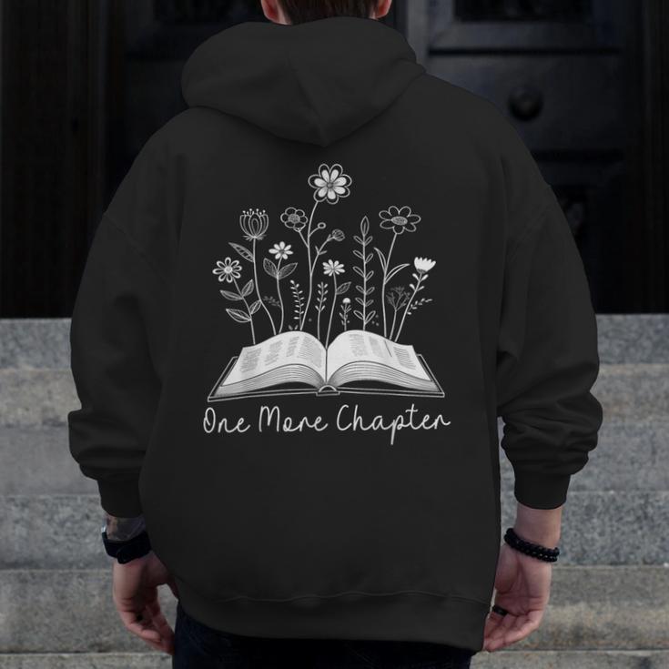 One-More Chapter Wildflower Reading Teacher Library Bookish Men Zip Up Hoodie Back Print, funny design One-More Chapter Wildflower Reading Teacher Library Bookish Men Zip Up Hoodie Back Print, funny design