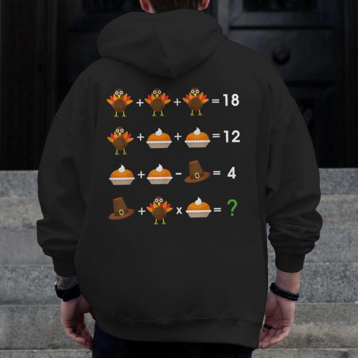 Order Of Operations Thanksgiving Quiz Math Teacher Men Zip Up Hoodie Back Print, funny design Order Of Operations Thanksgiving Quiz Math Teacher Men Zip Up Hoodie Back Print, funny design