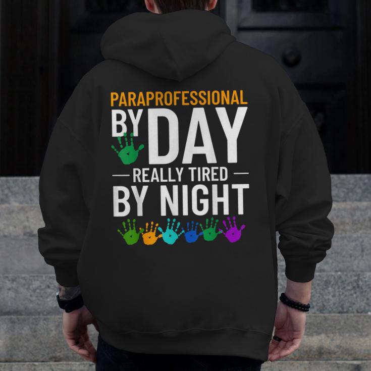 Paraprofessional Educator Teacher Para Classroom Assistant Men Zip Up Hoodie Back Print, funny design Paraprofessional Educator Teacher Para Classroom Assistant Men Zip Up Hoodie Back Print, funny design