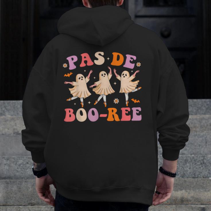 Pas De BOO-Rée Ballet Ghost Dancer Dance Teacher Halloween Men Zip Up Hoodie Back Print, funny design Pas De BOO-Rée Ballet Ghost Dancer Dance Teacher Halloween Men Zip Up Hoodie Back Print, funny design