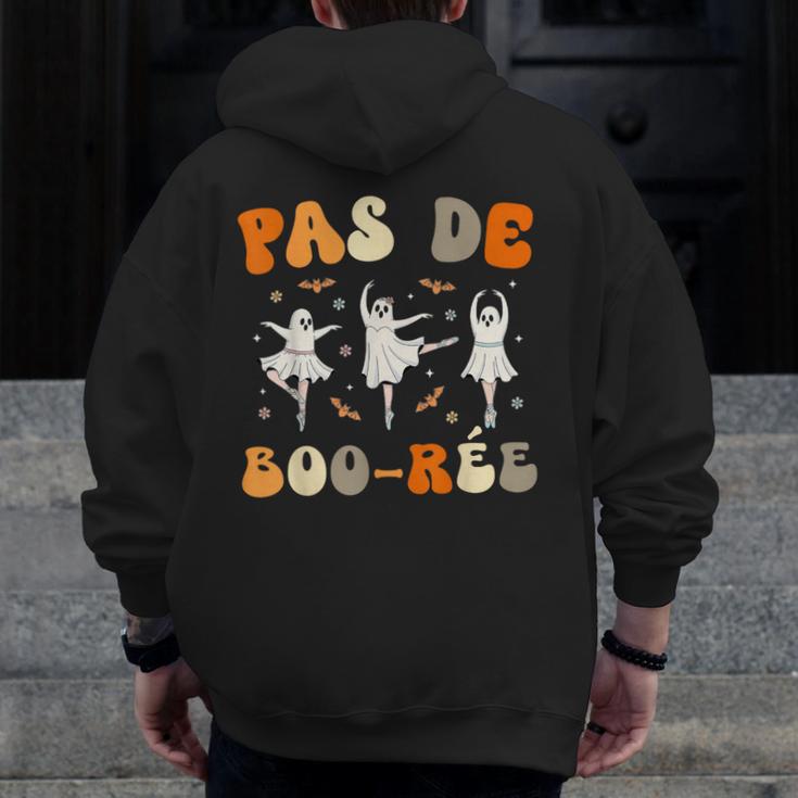 Pas De Boo-Rée Ghost Ballet Dancer Halloween Dance Teacher Men Zip Up Hoodie Back Print, funny design Pas De Boo-Rée Ghost Ballet Dancer Halloween Dance Teacher Men Zip Up Hoodie Back Print, funny design